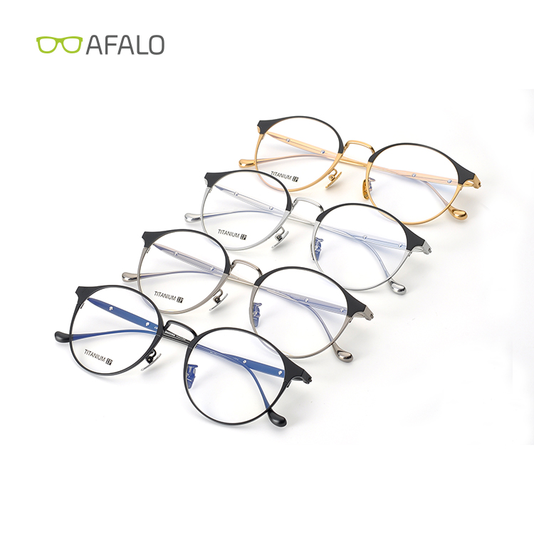Titanium blue light blocking glasses frame