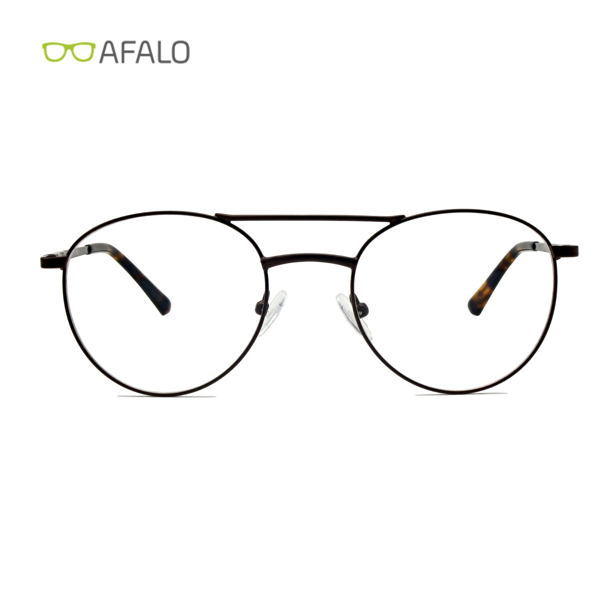 Stainless steel double bridge optical eyeglasses frames
