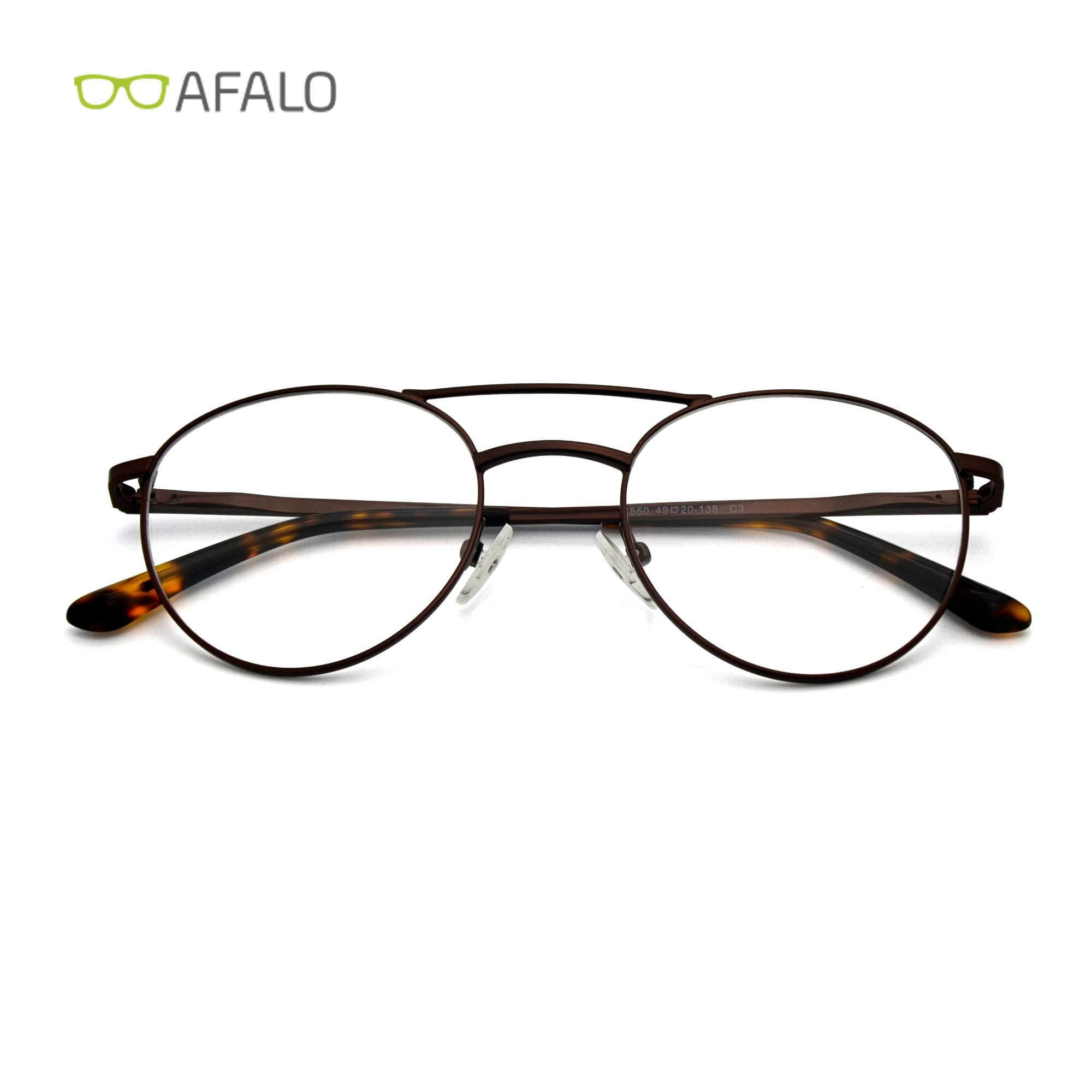 Stainless steel double bridge optical eyeglasses frames