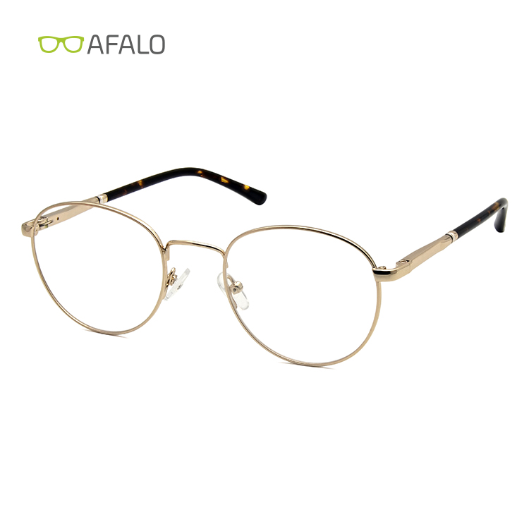 Stainless steel round shape optical eyeglasses frames