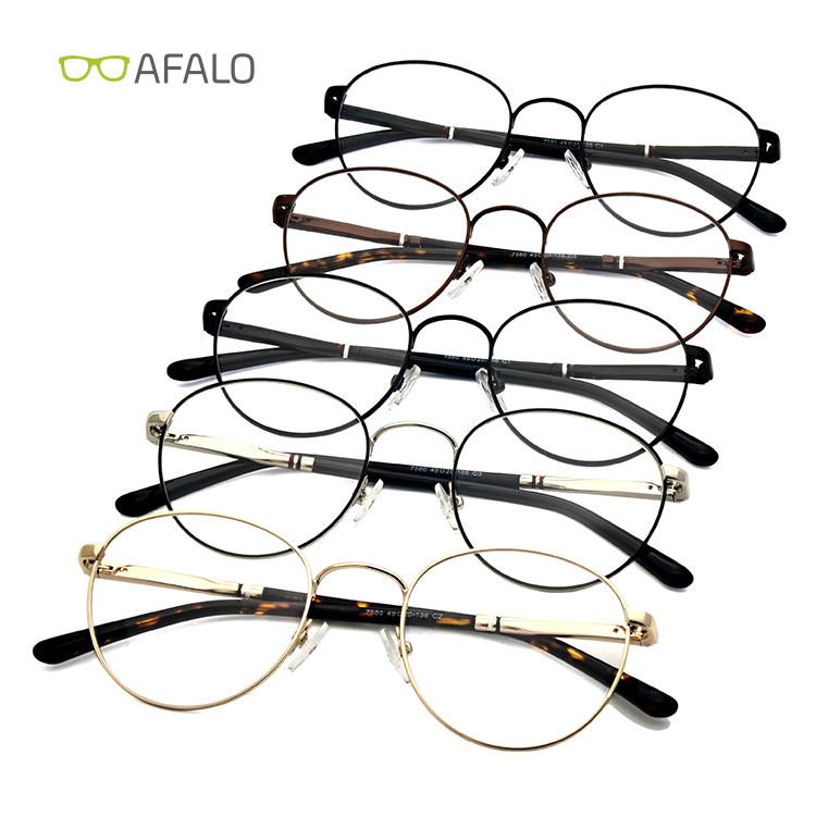 Stainless steel round shape optical eyeglasses frames