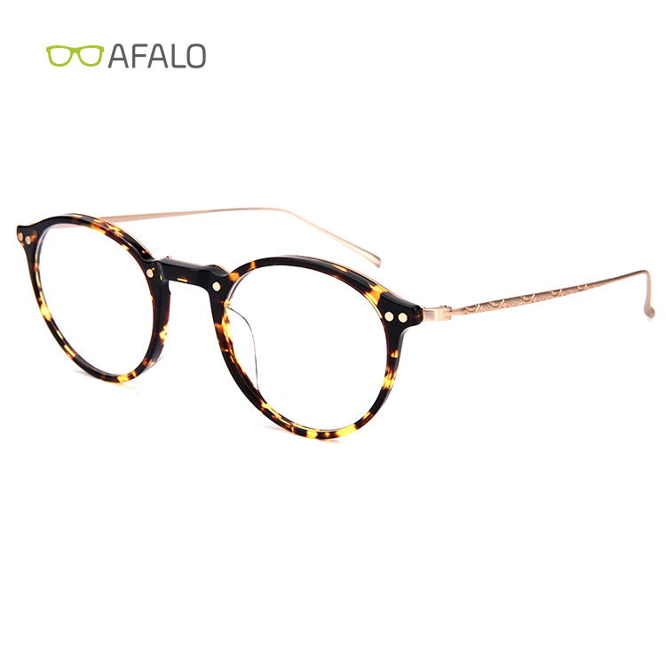 Round acetate eyewear glasses frame